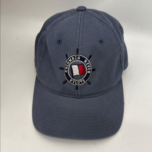 Port Authority Blue Cap with Columbia River Pilots Logo Size S/M with FlexFit - Picture 1 of 12